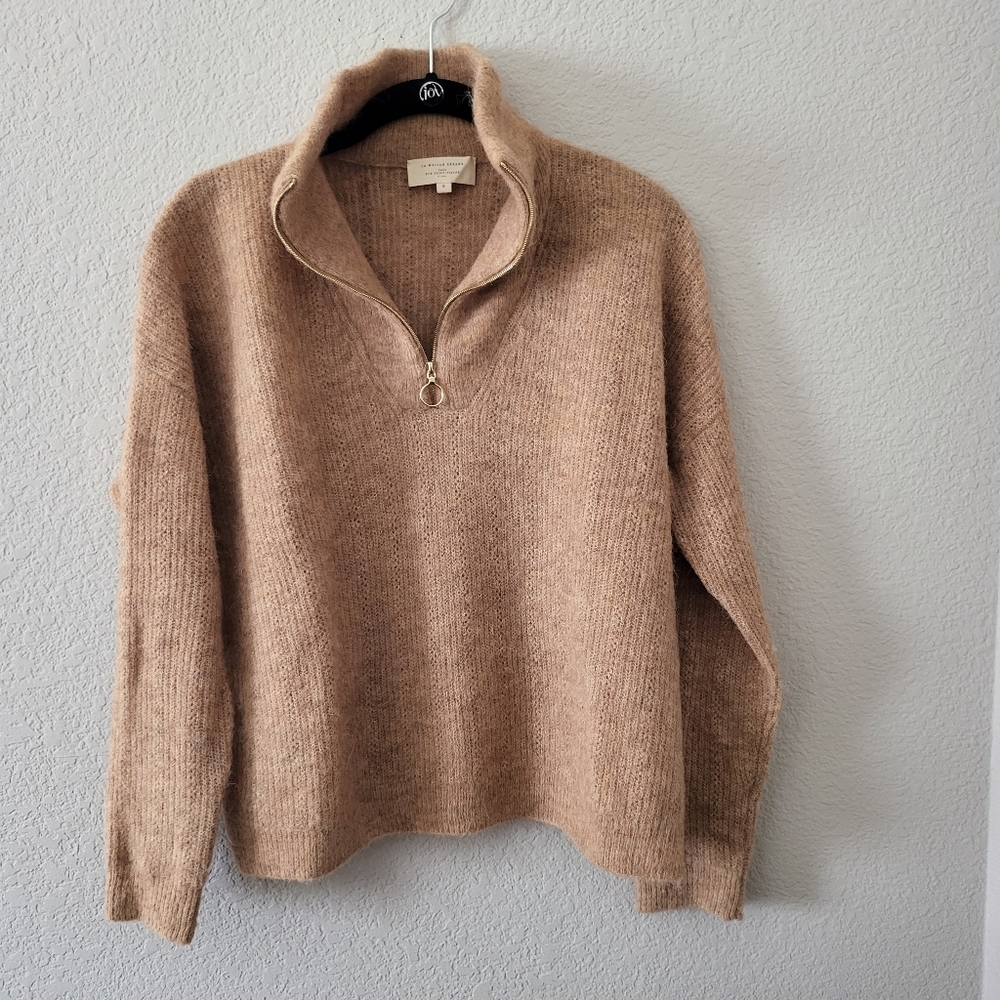 Sezane Mickey sweater camel Small